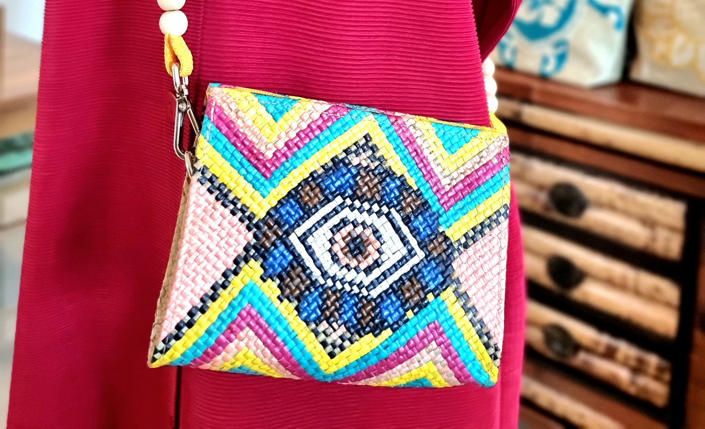 PREORDER Handwoven Yumi Sling Bag | Evil Eye