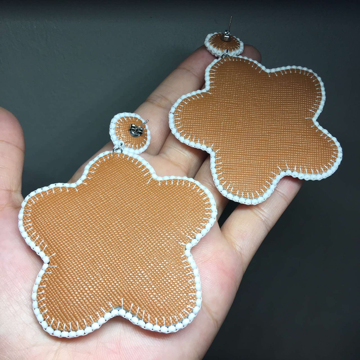 PREORDER GUMAMELA Handmade Beaded Earrings in White