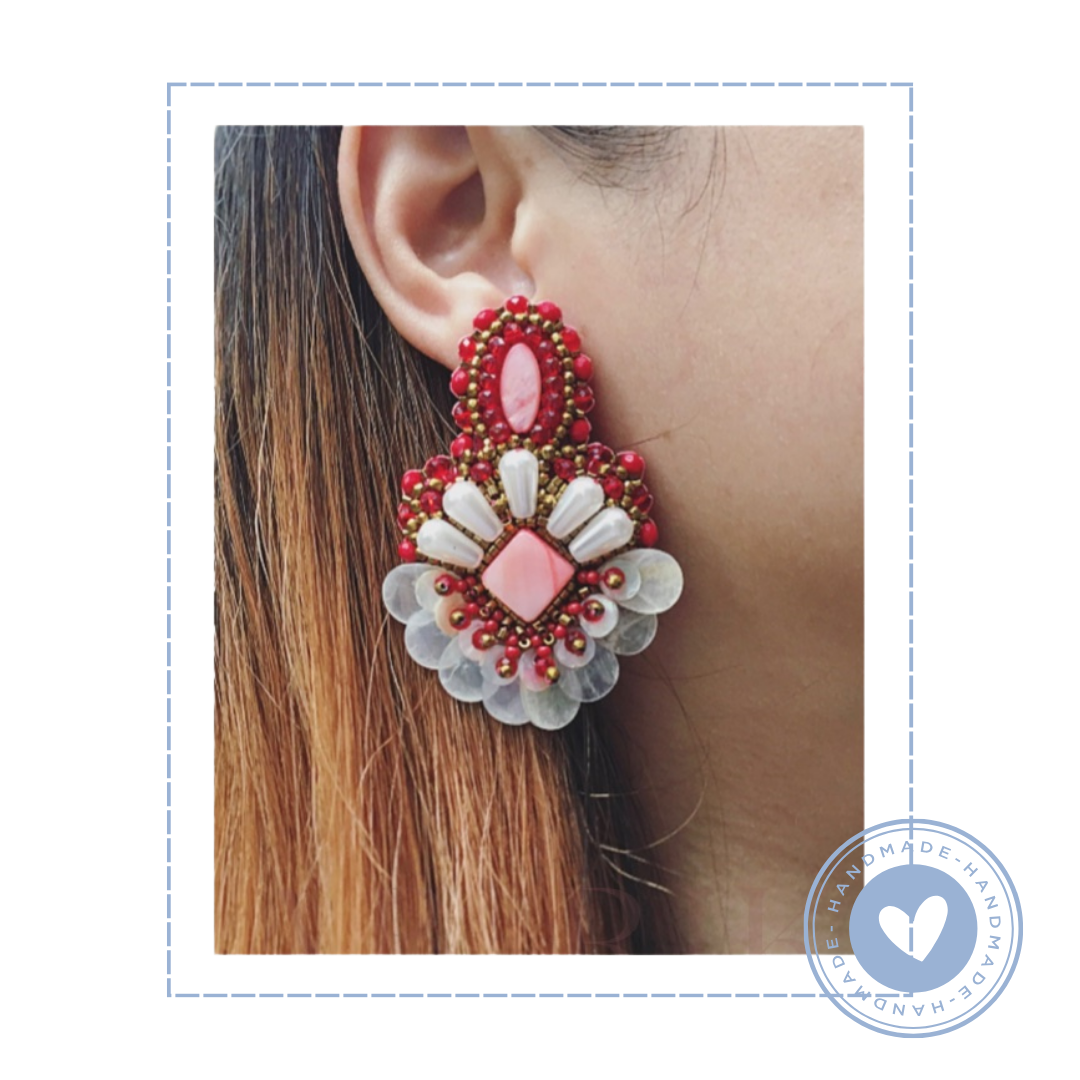 Isolde Handmade Beaded Earrings Fabulously Made by Shenan