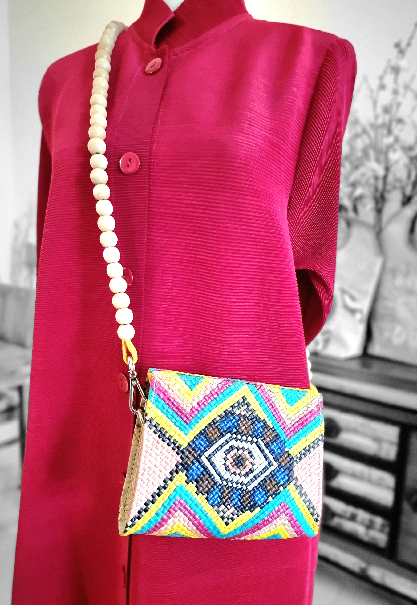 PREORDER Handwoven Yumi Sling Bag | Evil Eye