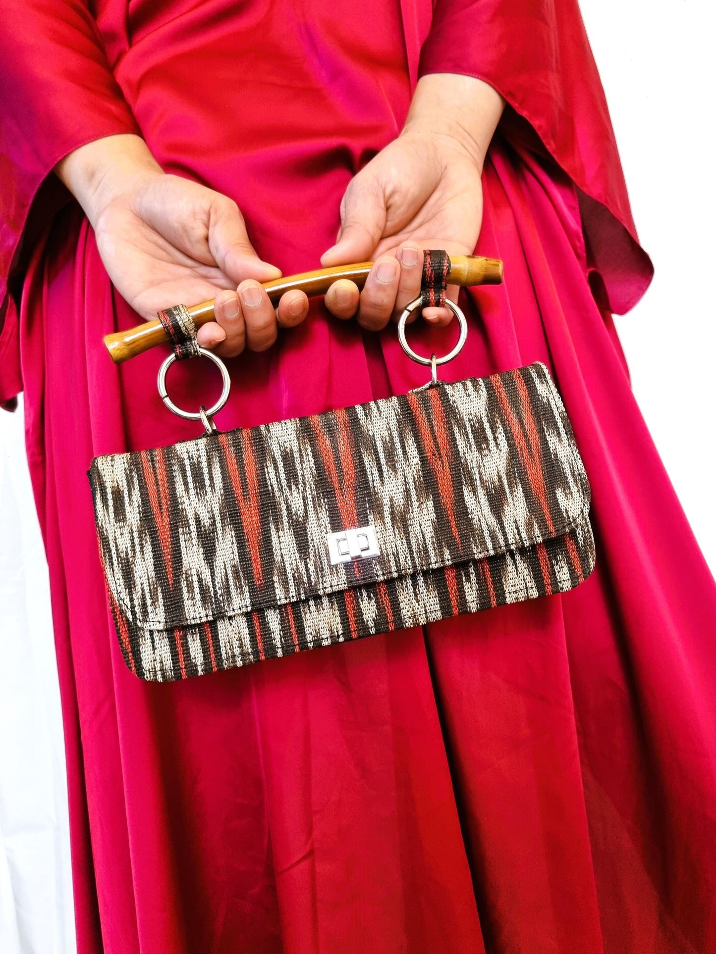 Fab-Rika Tinalak Handwoven Flap Clutch Bag |  Salma