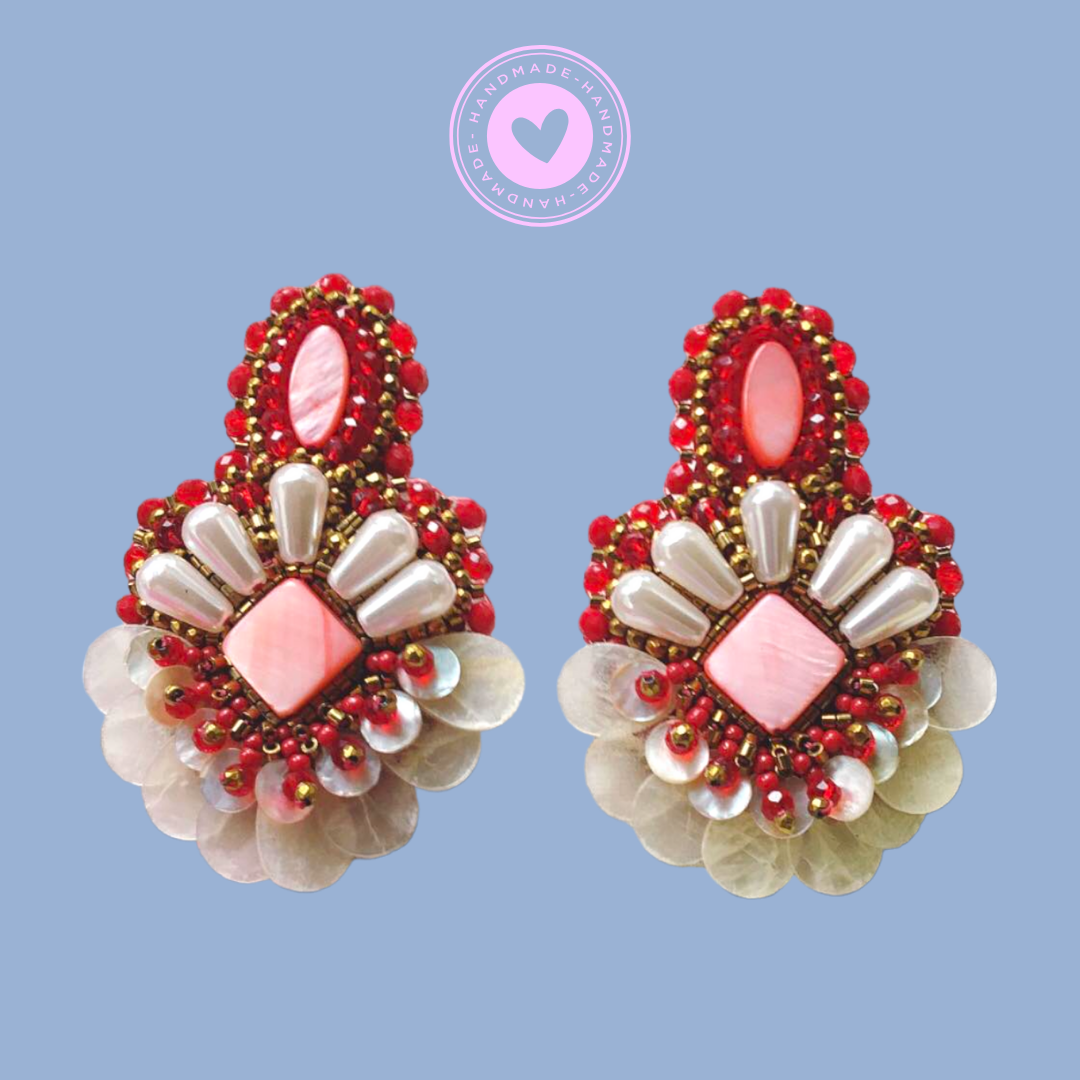 Isolde Handmade Beaded Earrings Fabulously Made by Shenan