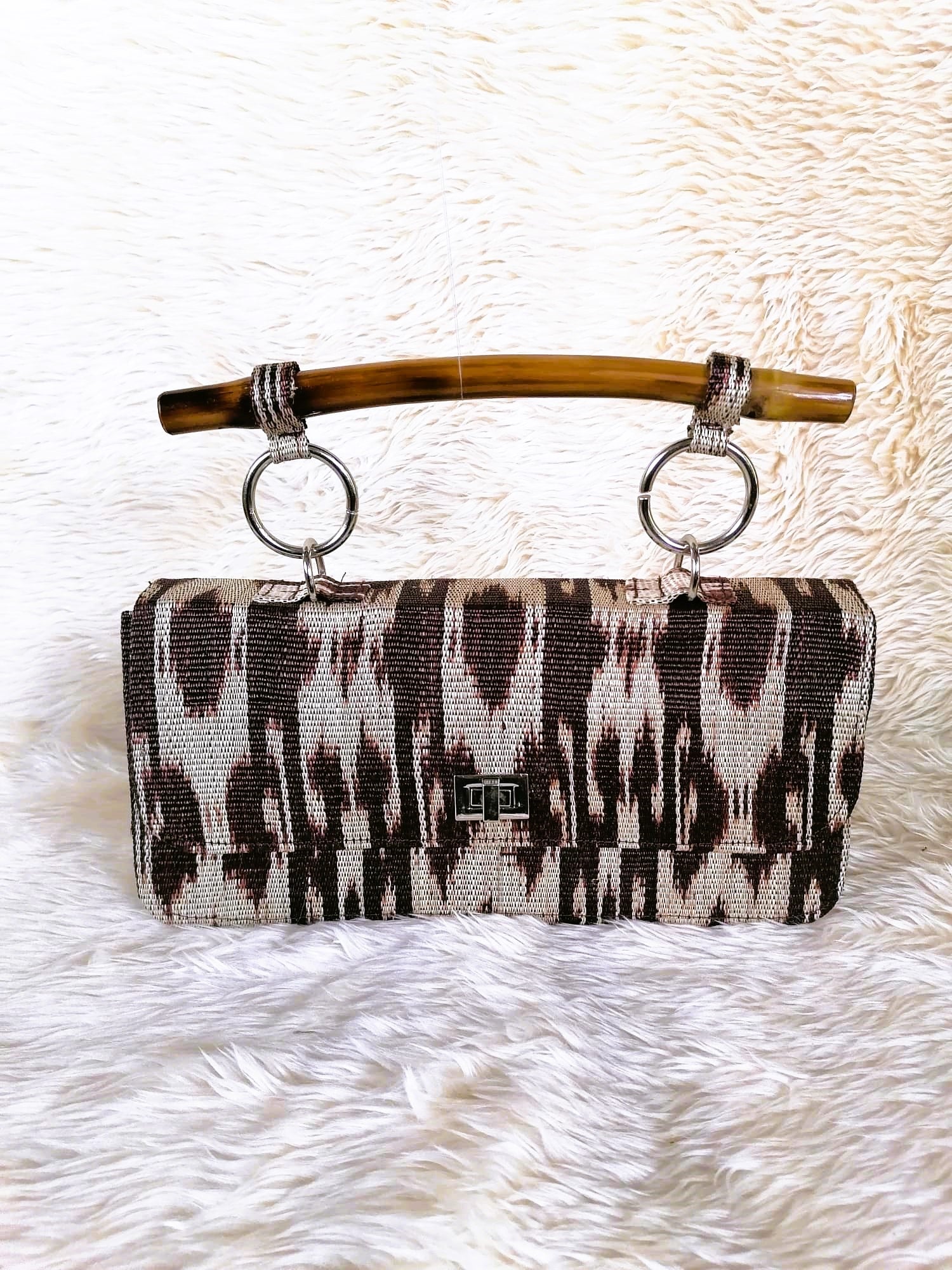 Clutch Bag with Bamboo handle
