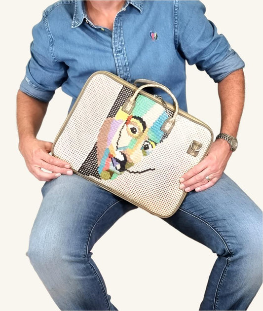 woven laptop bag
