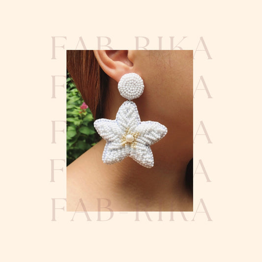 PREORDER SAMPAGUITA Handmade Beaded  Earrings