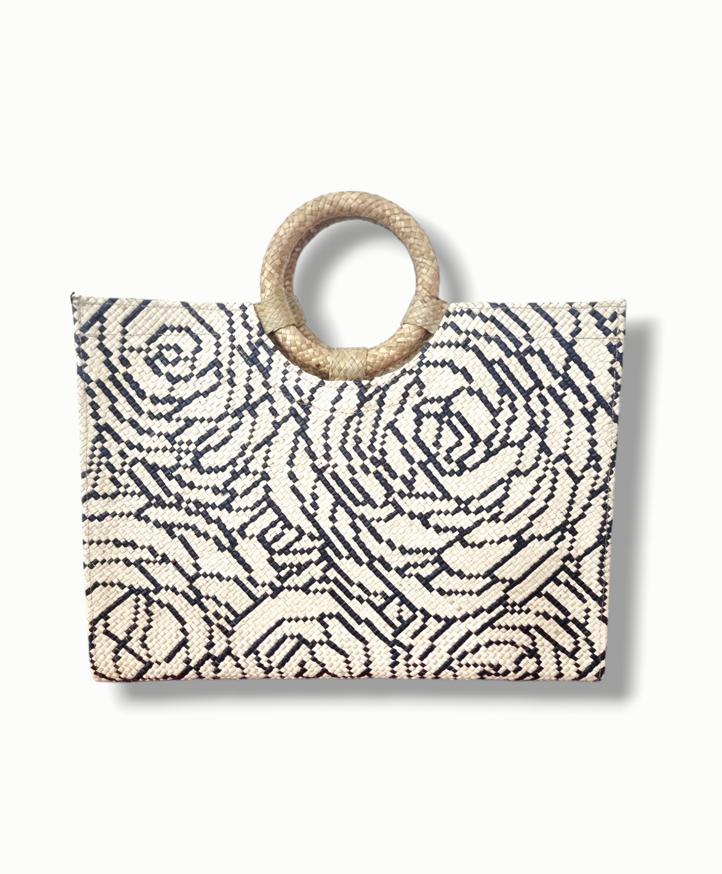 FAB-RIKA Handwoven Bag Round Handle | Camelia Medium