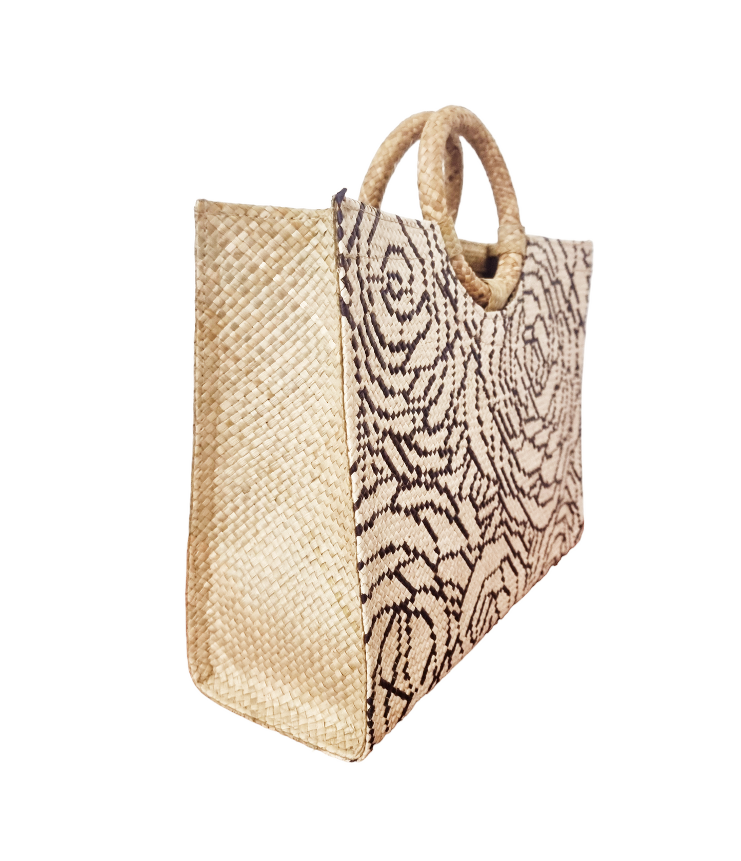 FAB-RIKA Handwoven Bag Round Handle | Camelia Medium