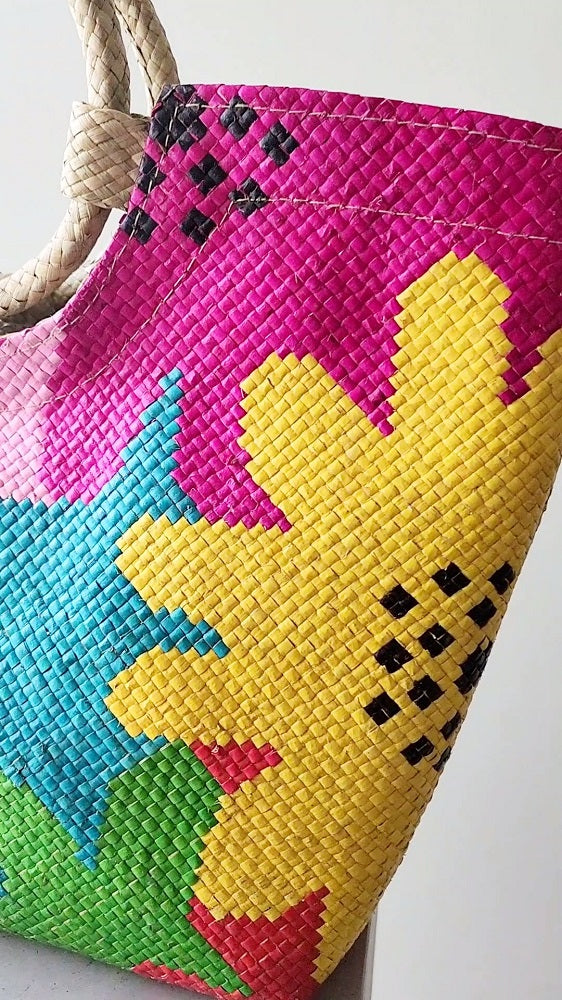 PREORDER "Anita" Handwoven Round Handle Bag