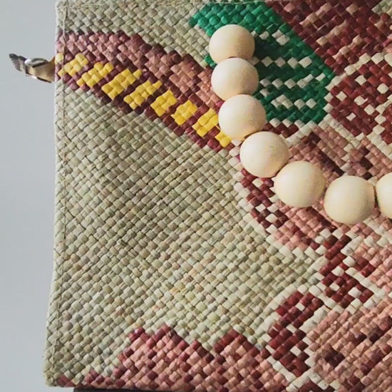 video shot of woven bag